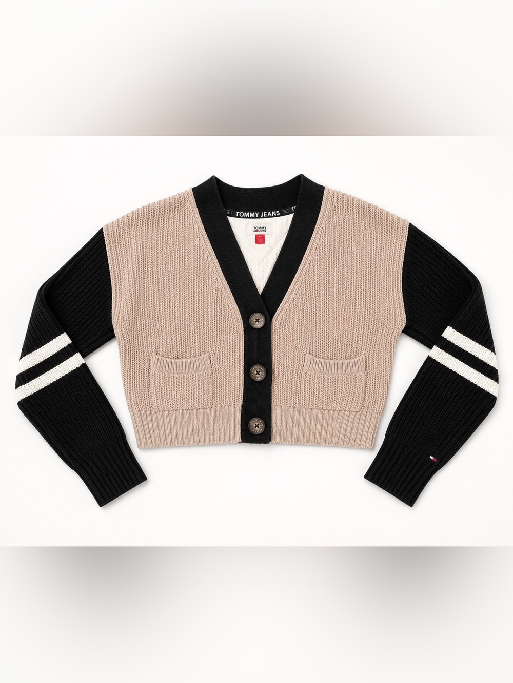 Tommy Jeans Tommy Hilfiger Cropped Varsity Knit Cardigan
